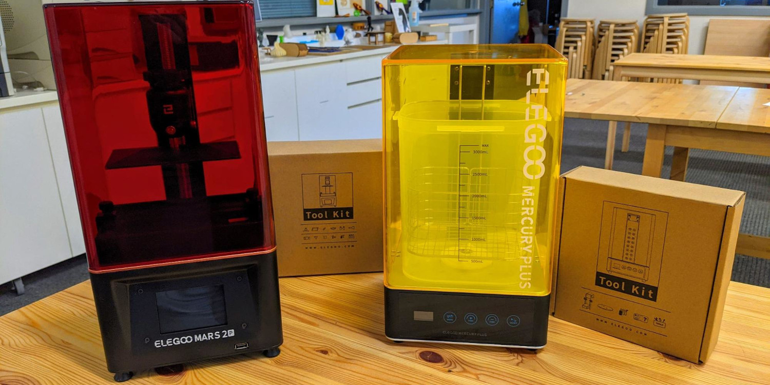 Elegoo Mars 2 Pro Resin 3D Printer and Mercury Plus Washing & Curing Station